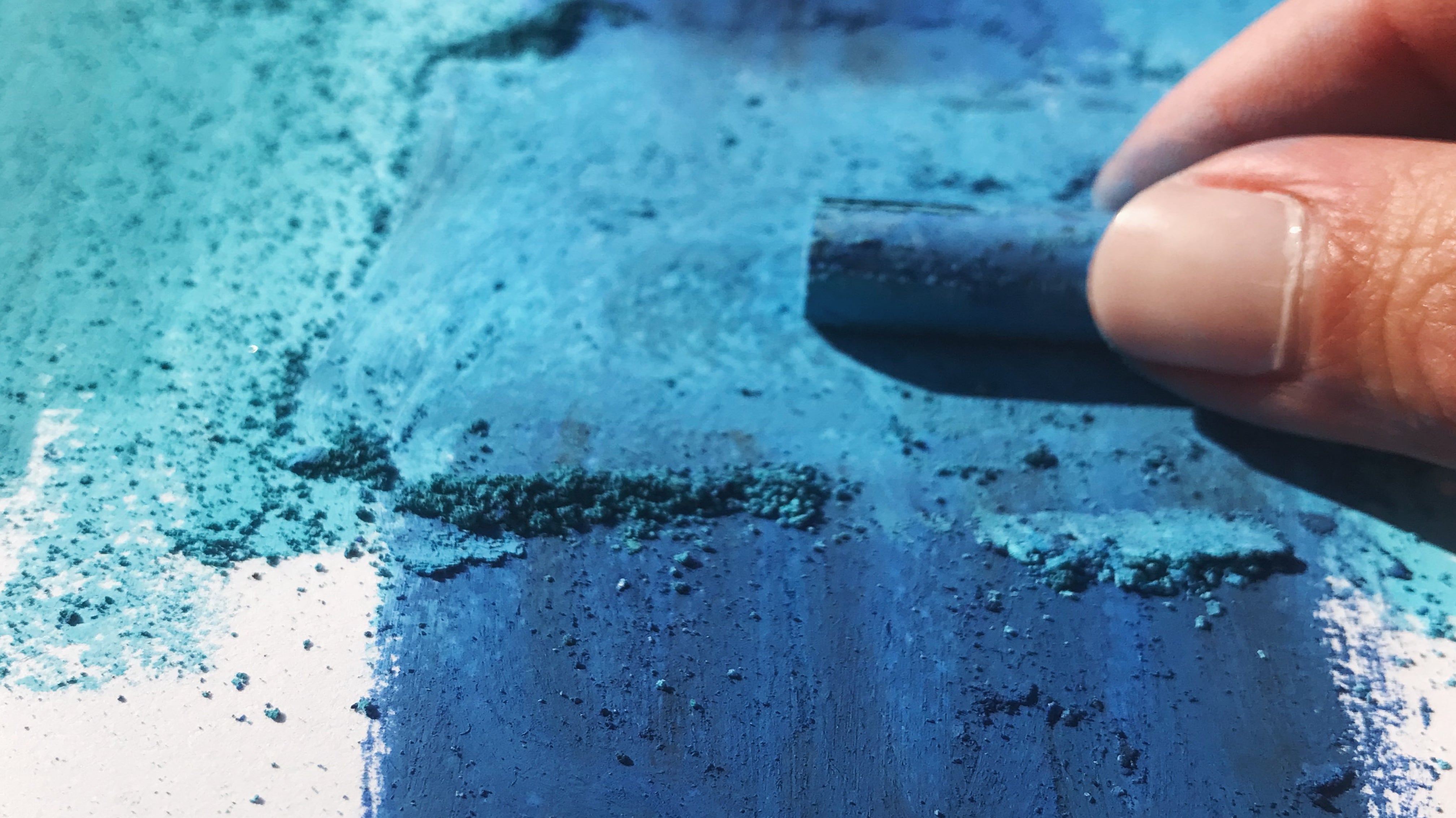 the aqua chalk print