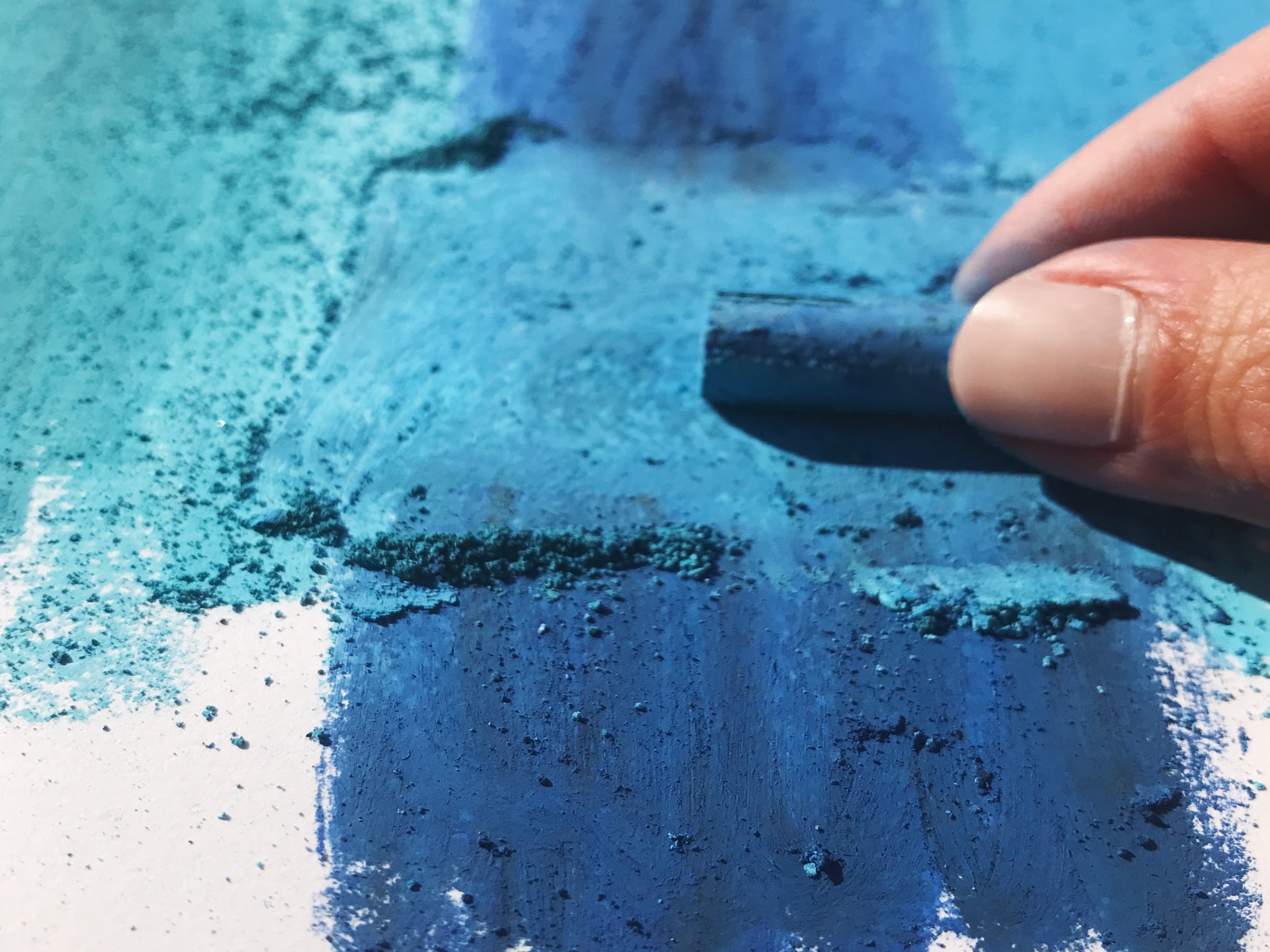 the aqua chalk print