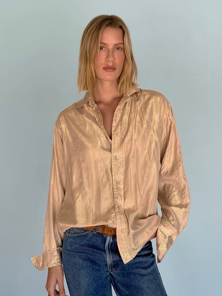Collared Boy Shirt (Gold Weave) – CALi DREAMiNG