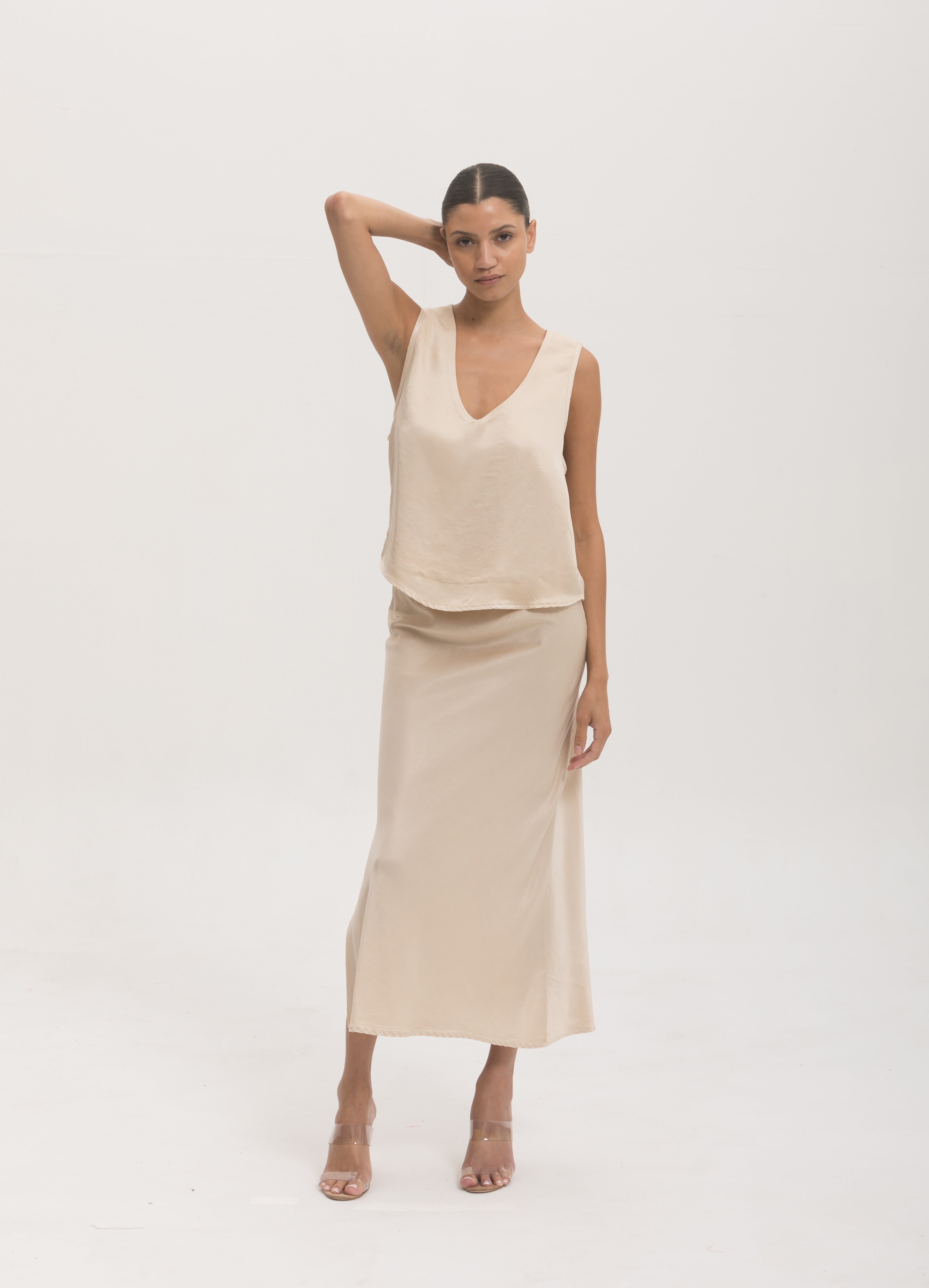スカート KIYLIE Asymmetric Twist Slip Skirt KIYLIE Asymmetric Twist Slip Skirt