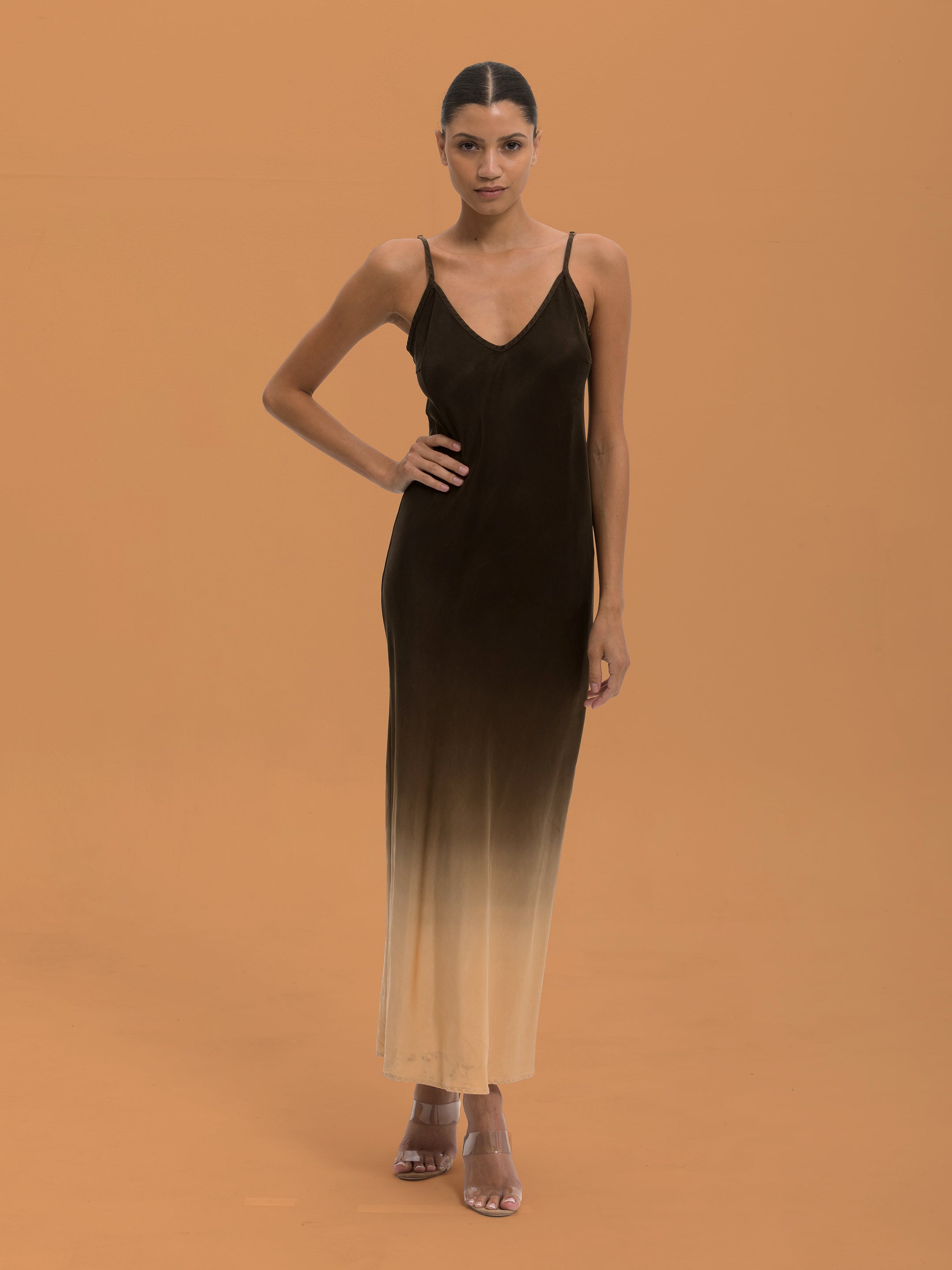 Jones Slip Dress Ombre Hand Dye / S