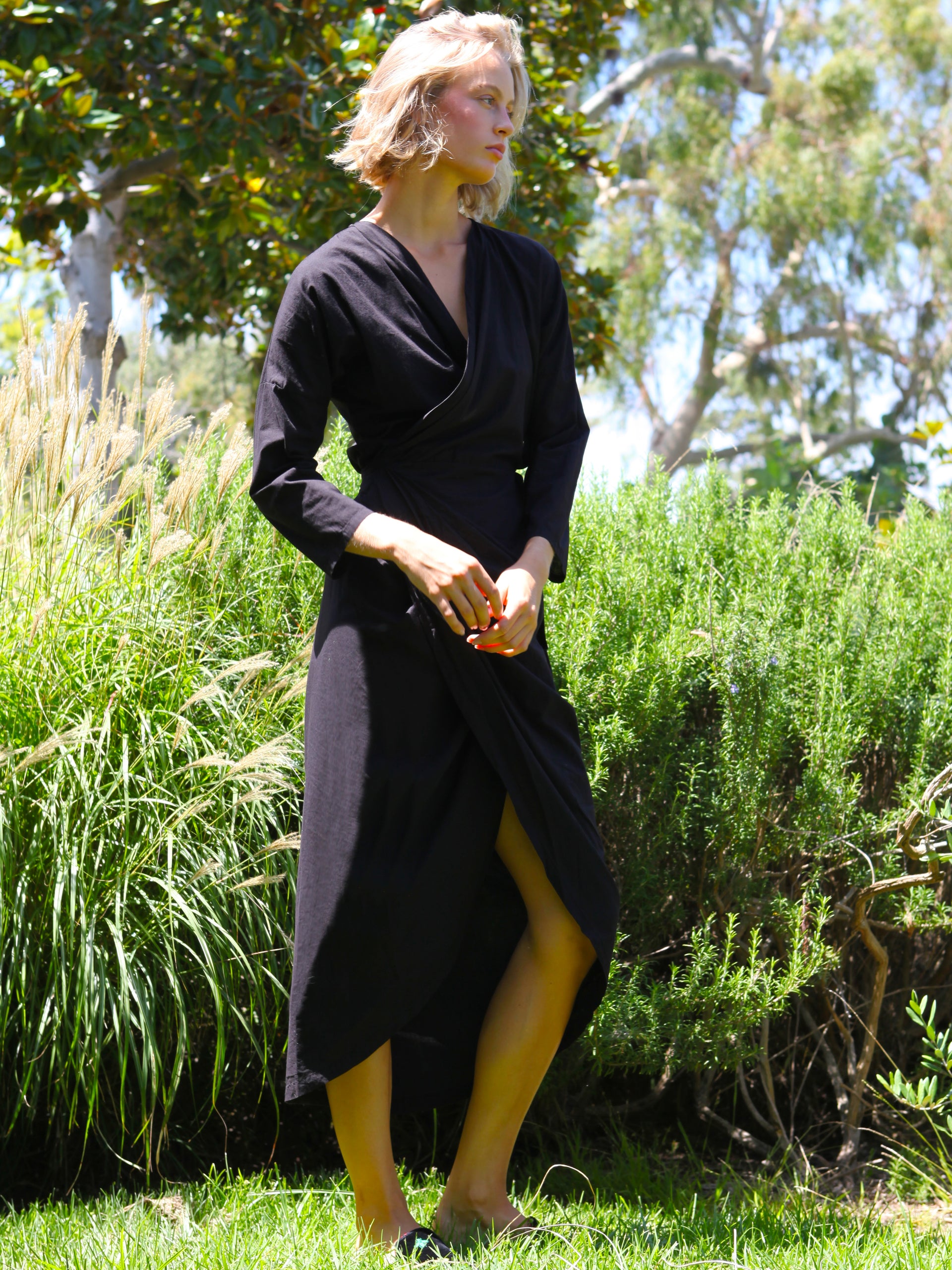 Tulip Wrap Dress (Cotton) – CALi DREAMiNG