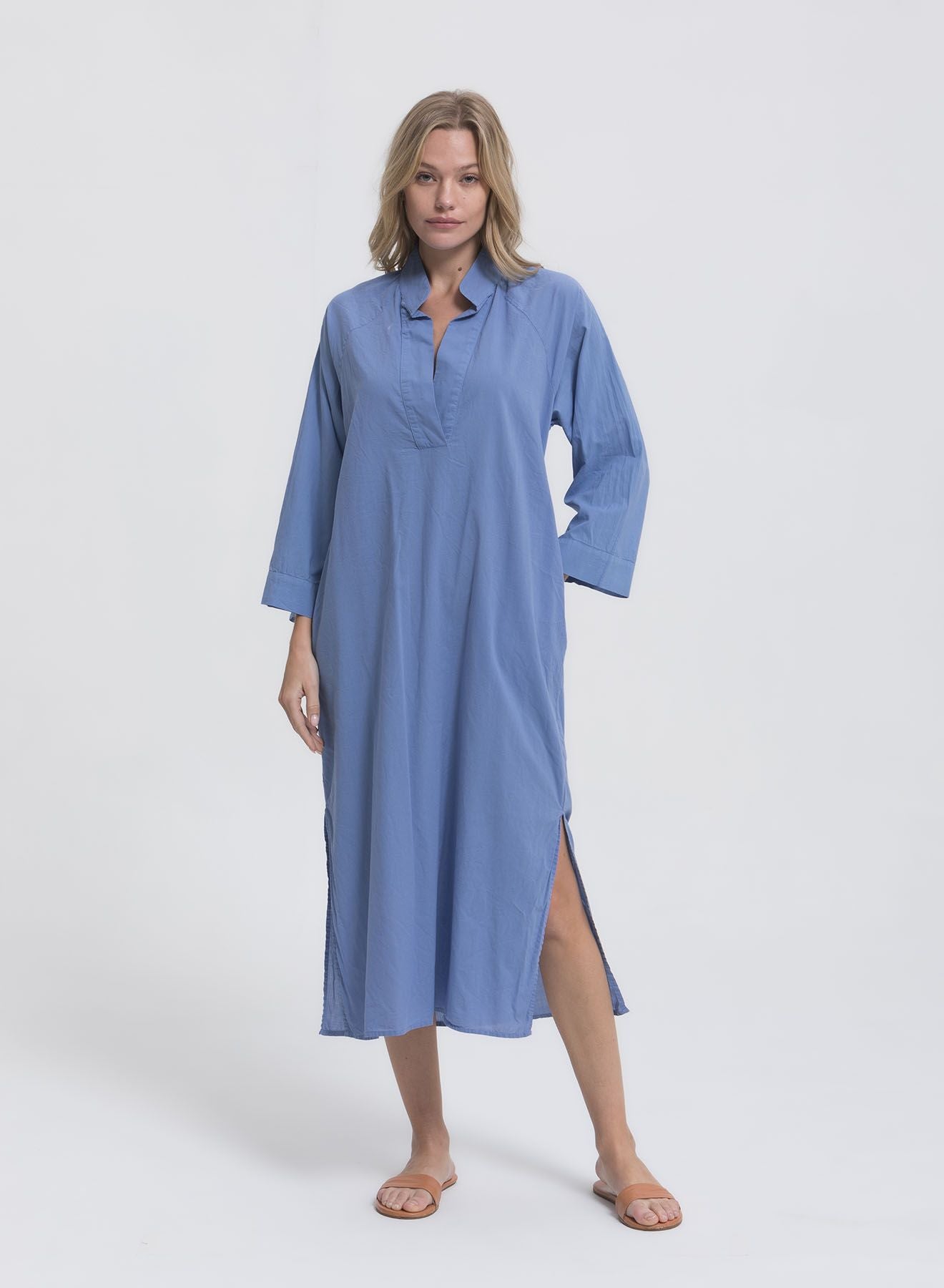 dreaming of wearing a blue dress Hilton LS Dress Shirt- Sky Cooper Plaid – Rooted Boutique main image 0